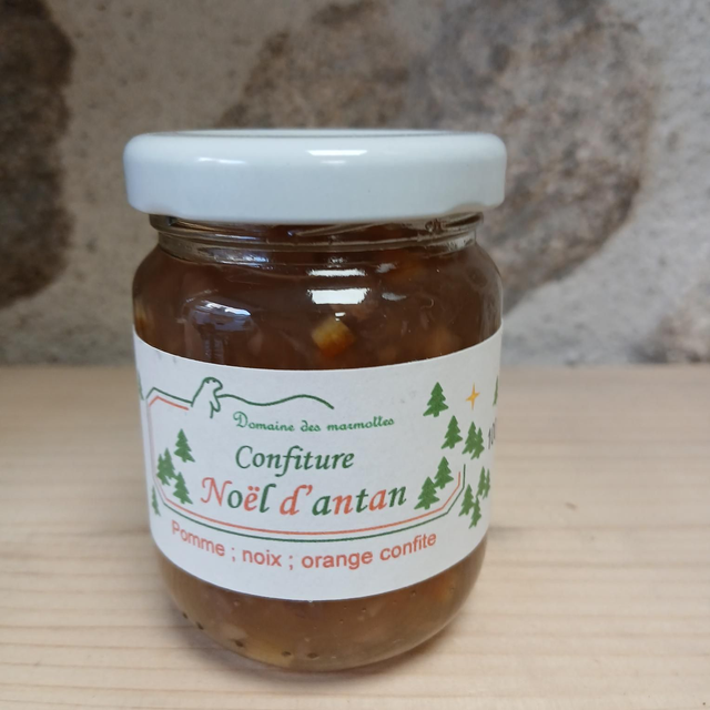 Confiture de Noël (pomme, noix, oranges confites) 100g Haute Loire 