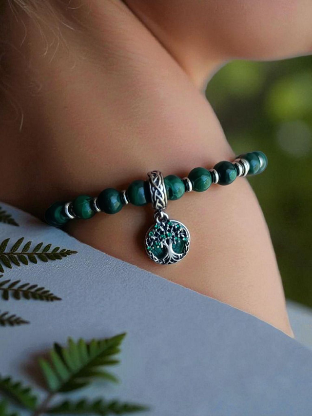 Bracelet Pandolith Malachite ~Guérison & Renouveau