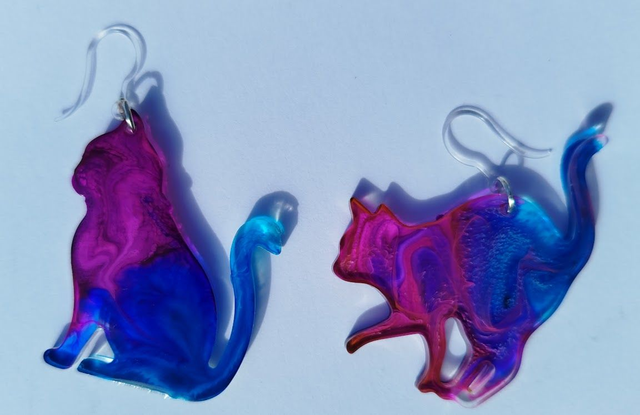 Boucles d'oreilles en résine