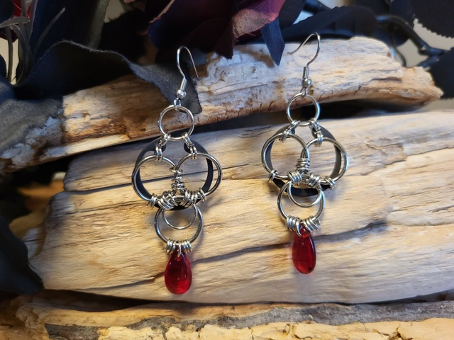 Boucles d&#039;Oreilles Néo Circlips &quot;Accroche Sang&quot;