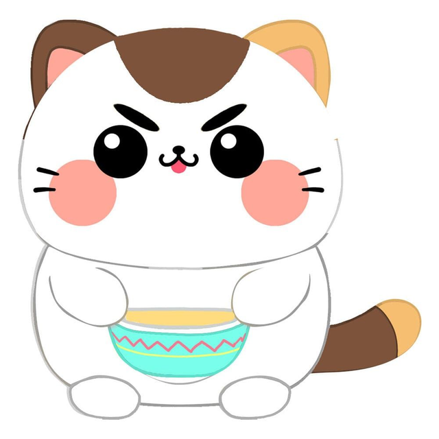 Joy Toy - Cat with soup Plushie 25 cm
