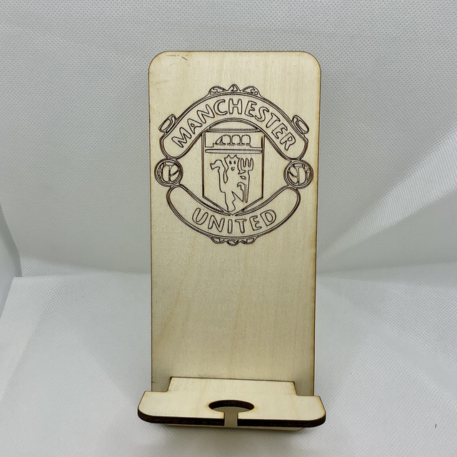 Laser cut football phone holder.