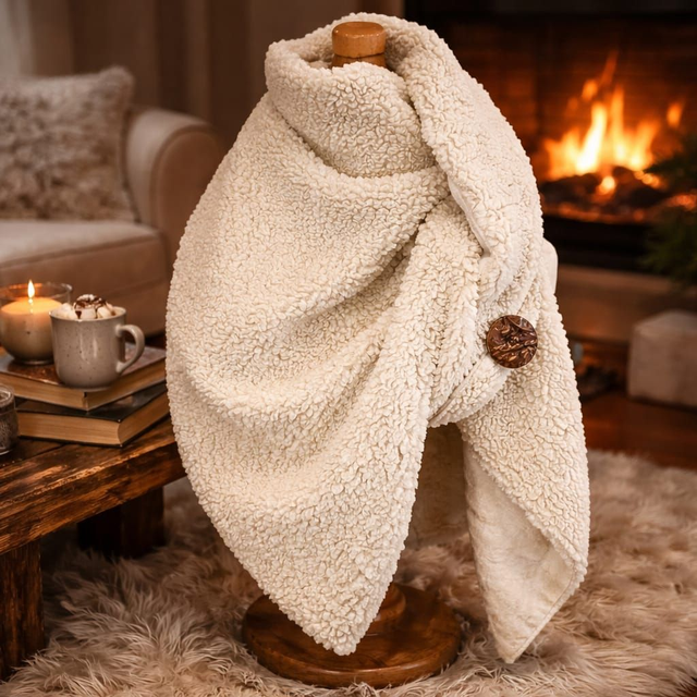 Dreiecksschal mit Knopf