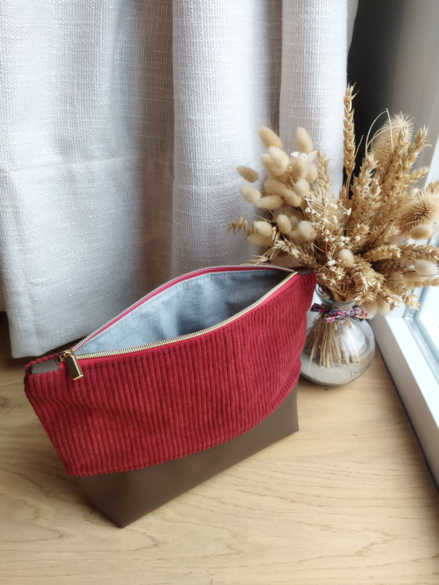 Grande trousse de toilette avec intérieur imperméable