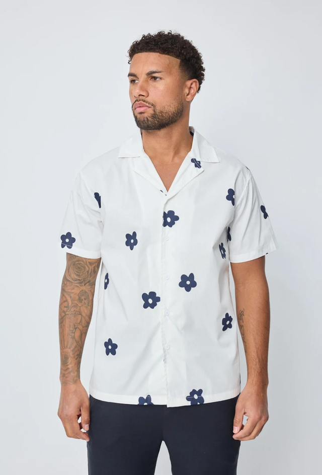 CHEMISE MOTIF FLEURS FRILIVIN