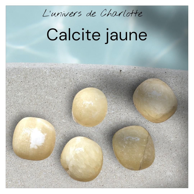Pierre roulée "Calcite jaune"