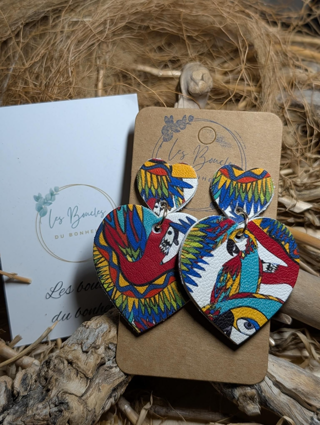 Boucles d'oreilles Louise perroquet lo151