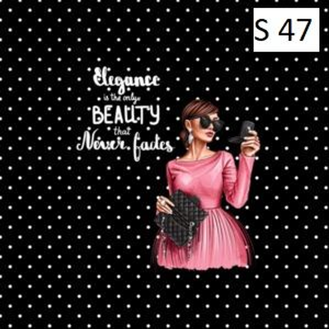 Panneau simili Femme chic 45x45cm