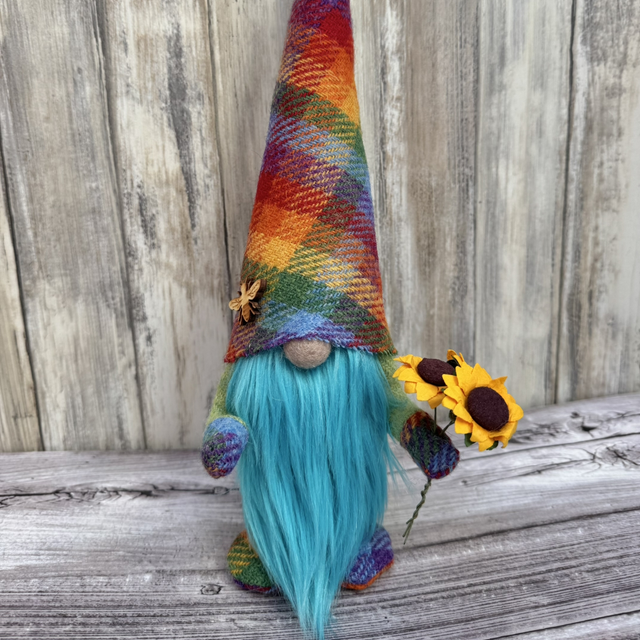 Harris Tweed Rainbow gnome 
