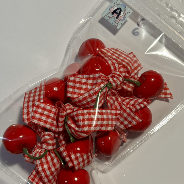 A- 6 cute cherry embellishments
