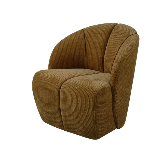 Mojo draaifauteuil ribstof Mosterd