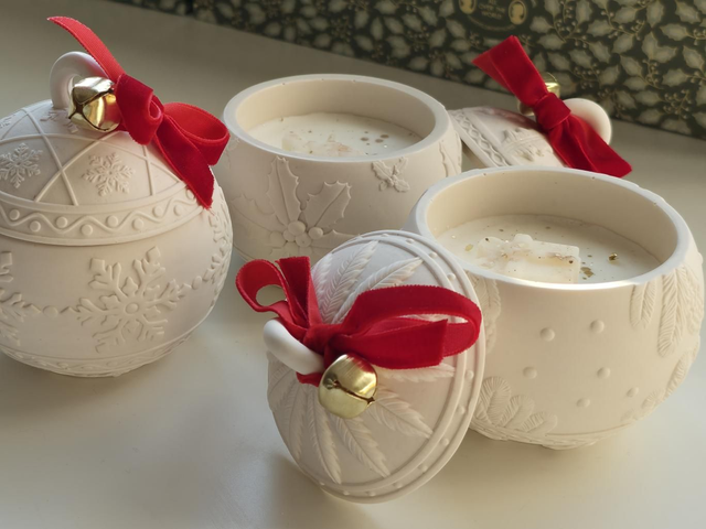 Bougie boule de Noël "Sapin"