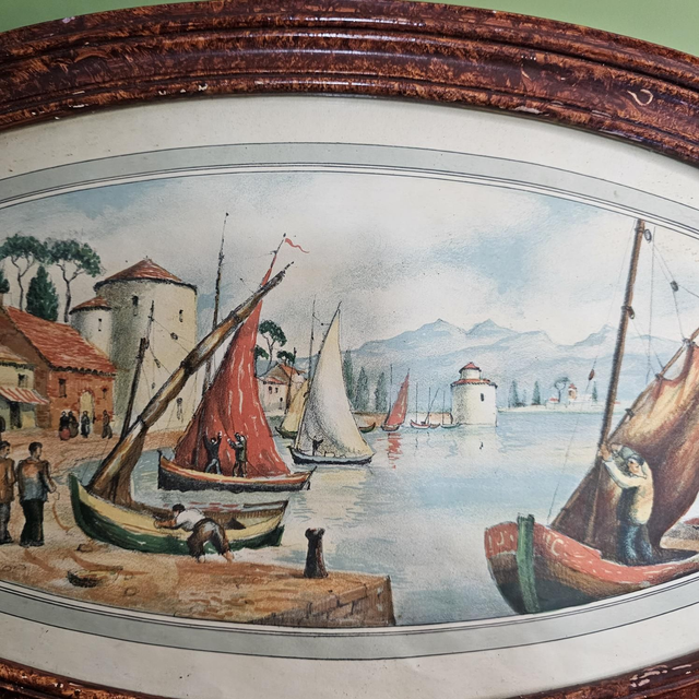 Ancienne chromolithographie signée Geo Dunoy