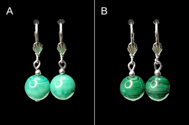 Boucles d&#039;oreilles malachite 