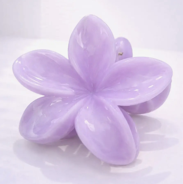 Haarklammer Blume lila