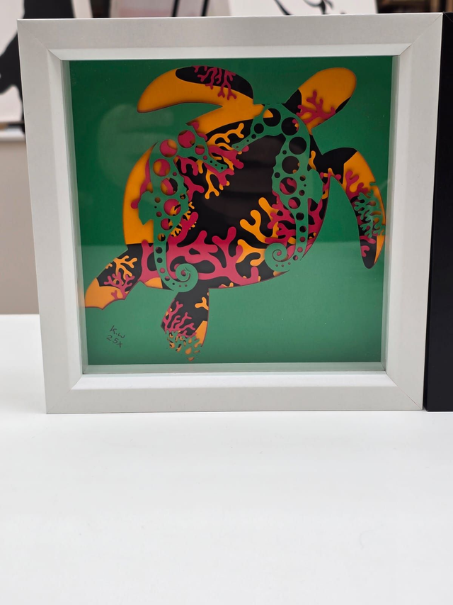 Turtle Cut Collage Box "Framed" 