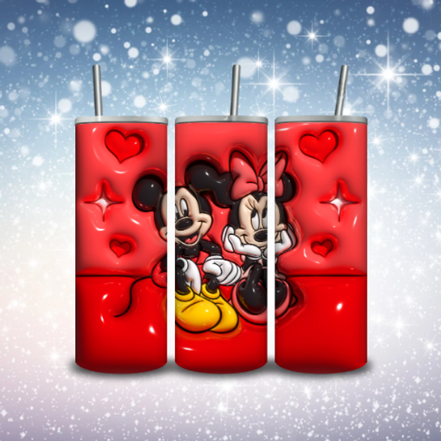 Tumbler 3D Mickey et Minnie 