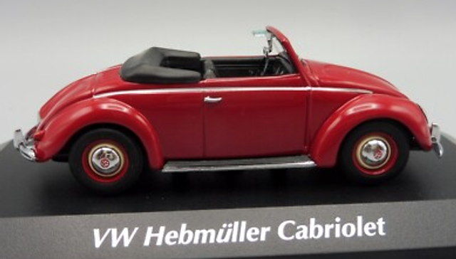 VW Hebmüller Cabriolet 1950 rot Maxichamps 1:43
