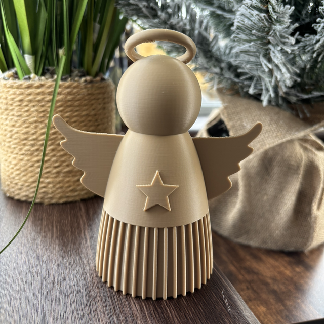 Wooden Christmas Angel with Halo