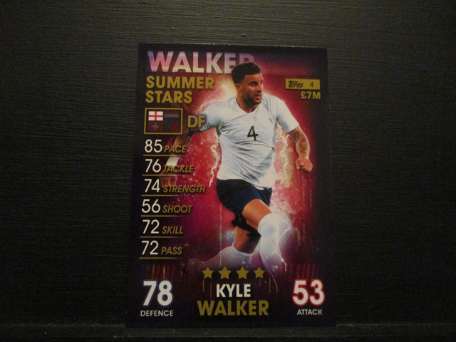 Kyle Walker - Summer Stars Match Attax 101 Original Trading Card