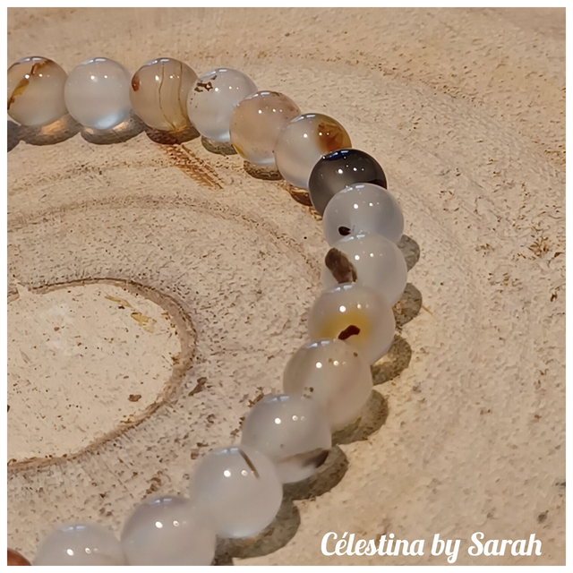 Bracelet Agate 6mm Taille Dame