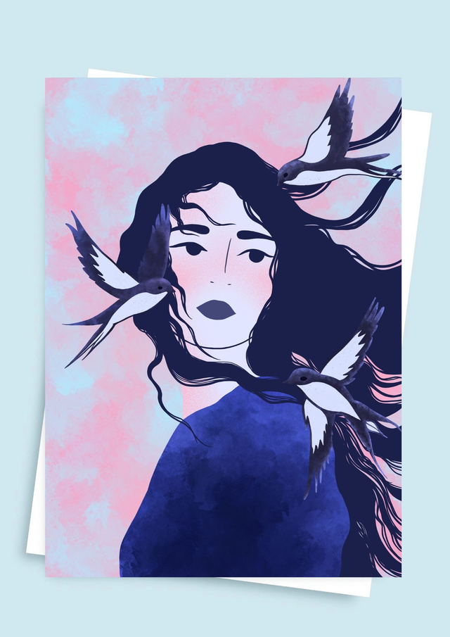 Carte postale Les Hirondelles