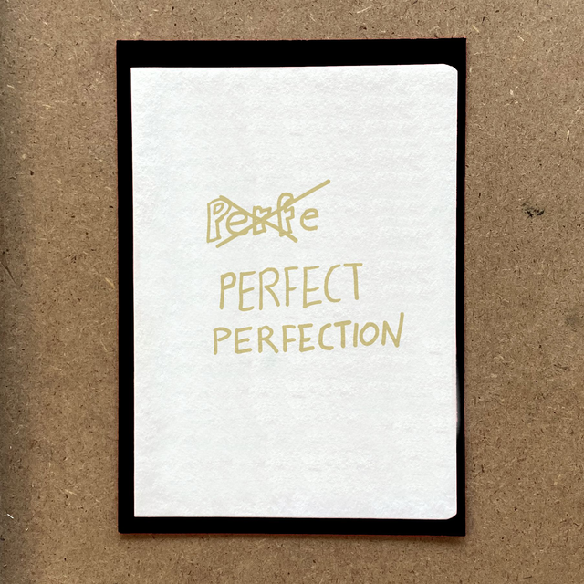 Perfection greeting card 