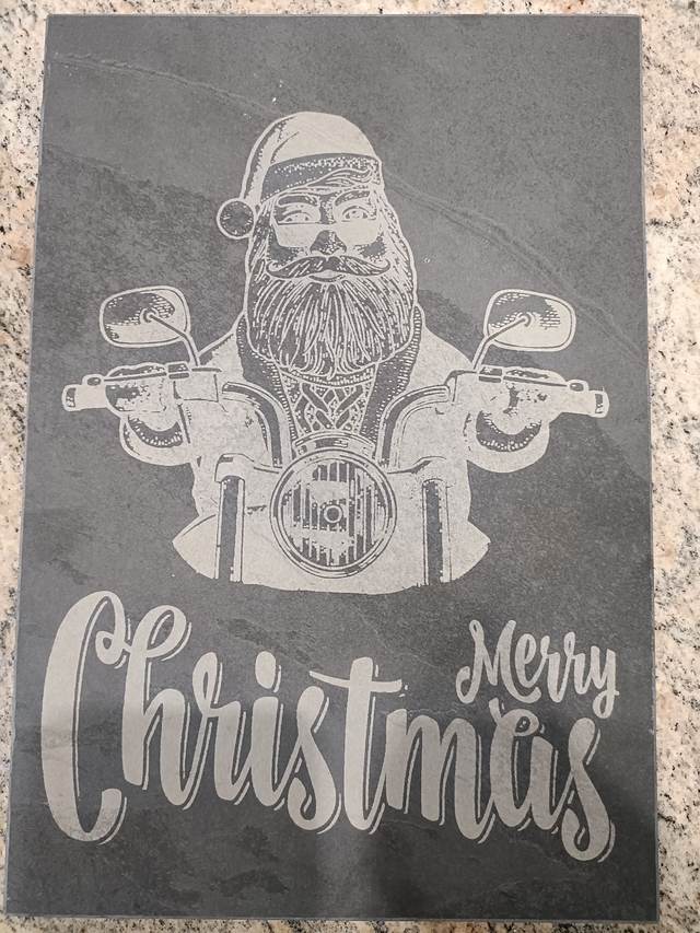 Schieferplatte "WEIHNACHTEN" versch Motive mit Lasergravur