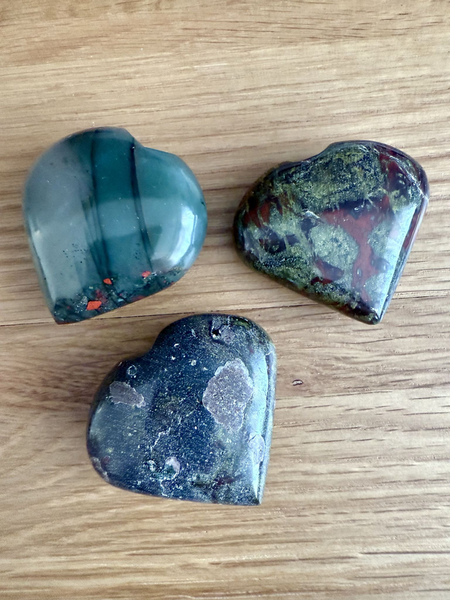 Bloodstone Crystal Heart