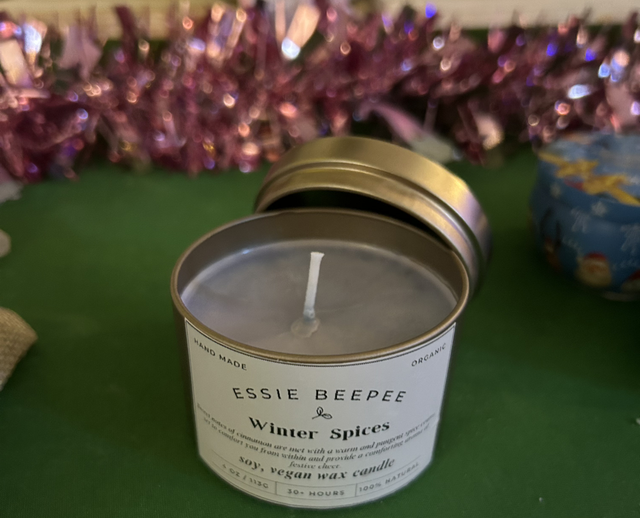 Winter Spices 4oz Kerasoy Candle - Gold