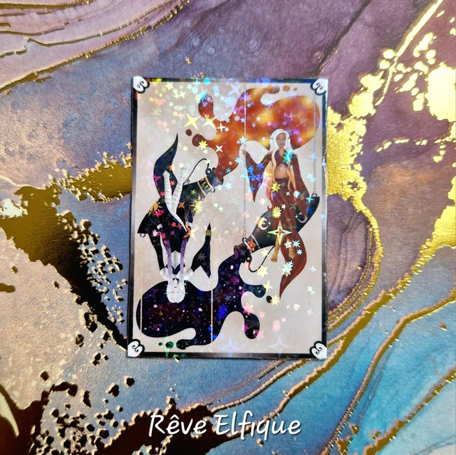 Magnet Sólin og Tunglið holographique 