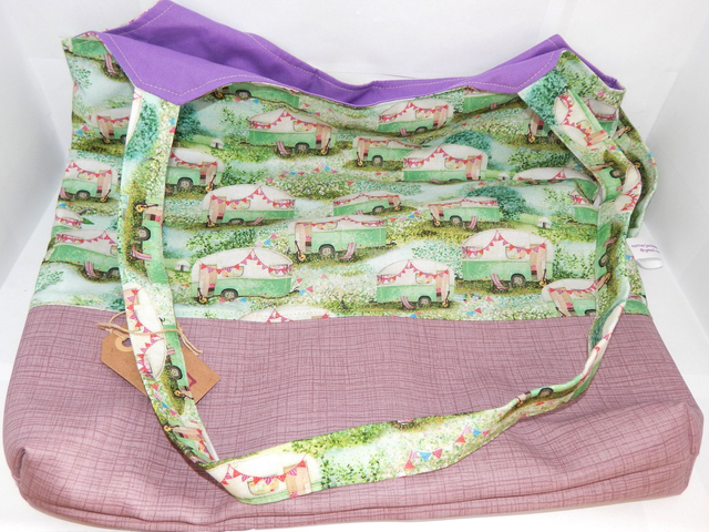 Shopping bag Caravan Faux Leather Bottom