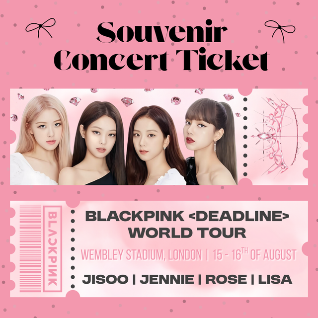 BLACKPINK Souvenir Concert Ticket