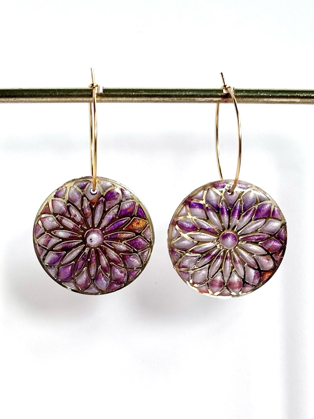 Créoles « Rosace de parme »