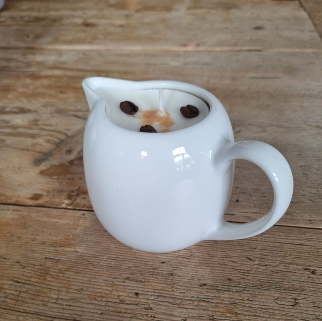 Kerze im Milchkännchen - Unikat