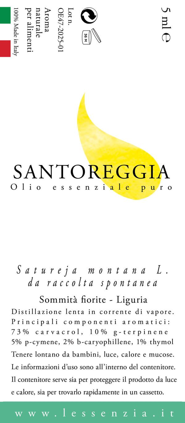 Olio essenziale puro di Santoreggia 5ml