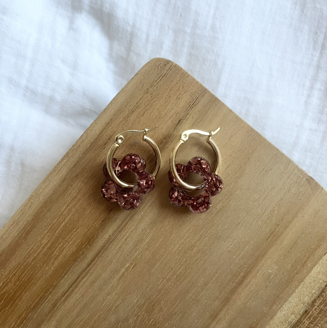 Boucles d’oreilles Aura - Marron