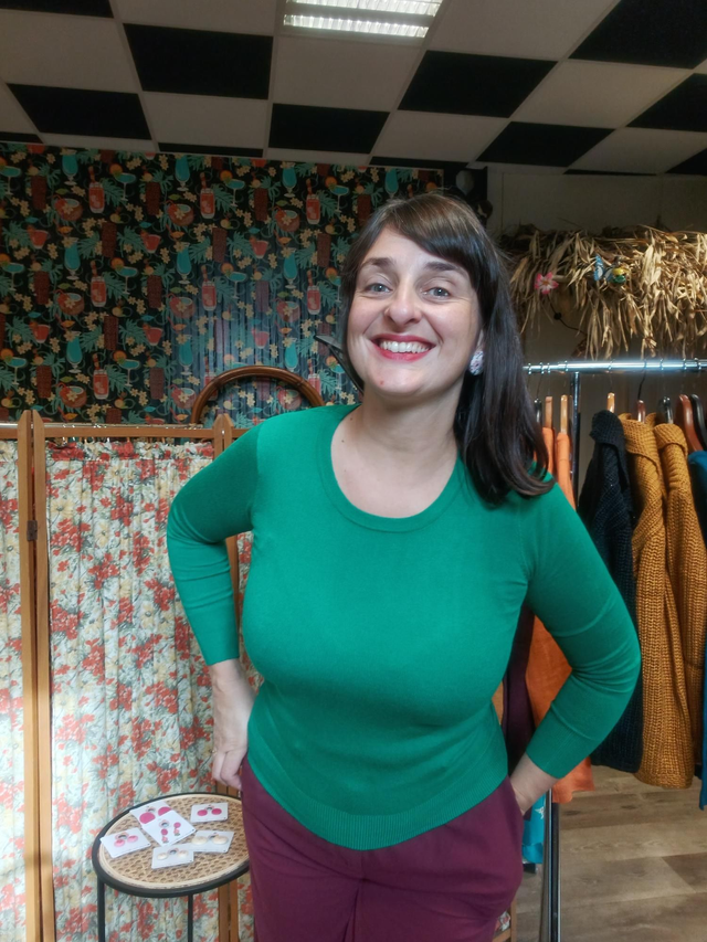 Haut vert manches longues 