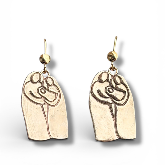 Boucles d'oreilles CRÈCHE de NOËL minimaliste, stylisée 