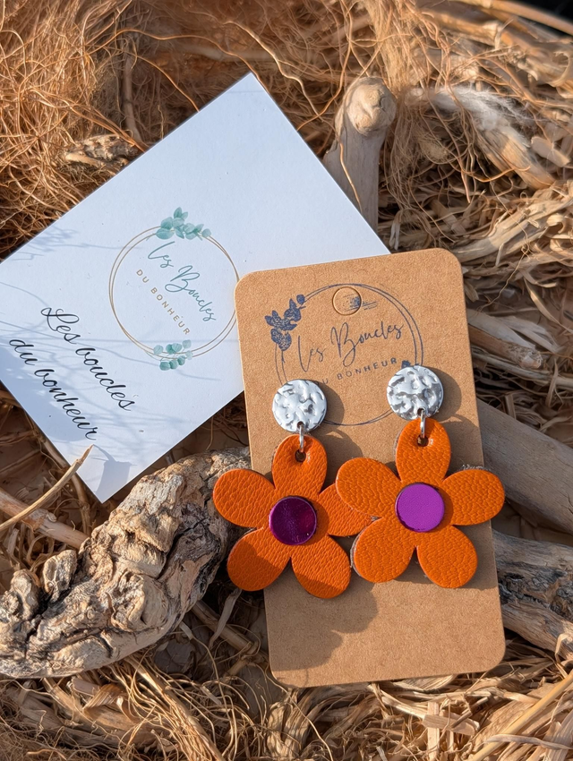 Boucles d'oreilles Baby Marguerite année 80/90 x043