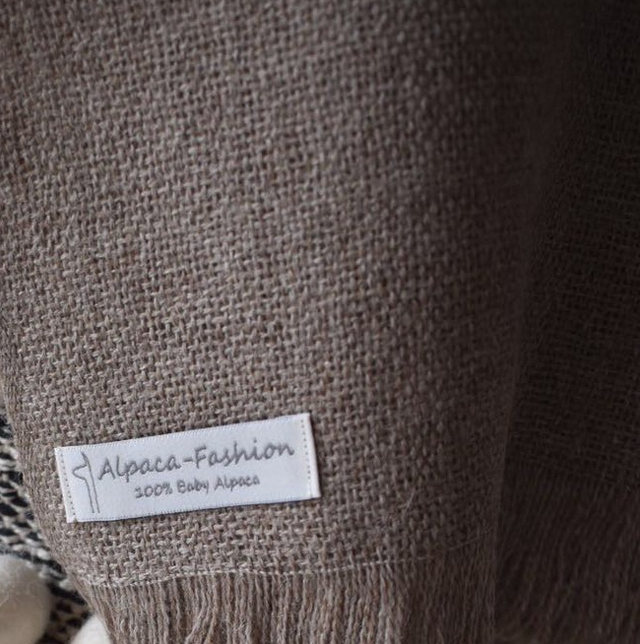 100% baby alpaca heren sjaal 35cm x 180 cm