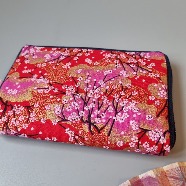 Portefeuille court zippé "Akina" rouge