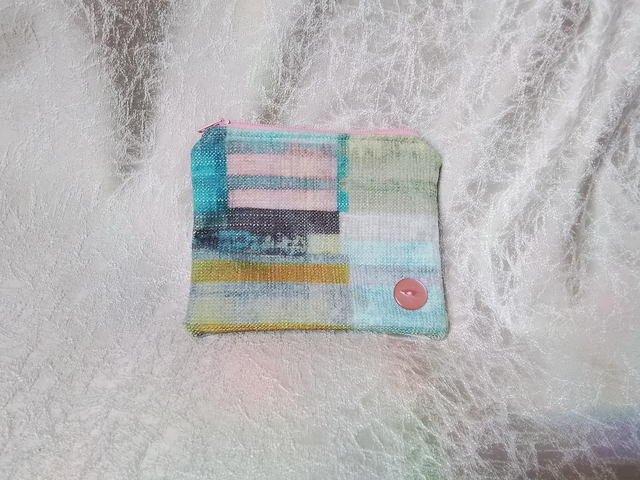Block Pattern Coin Purse