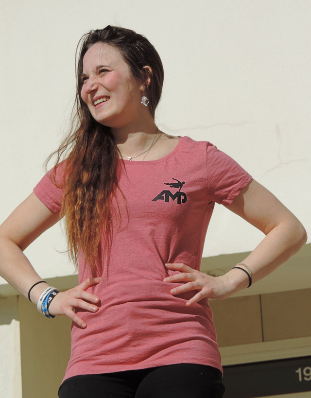 T-shirt AMP Chiné rose