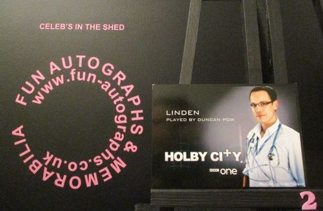 Duncan Pow (Linden) Authentic Autographed Holby City 6x4 Cast Card (2)(SEE PIC)