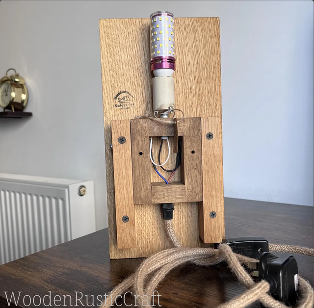 Rectangular English Oak Wall Light
