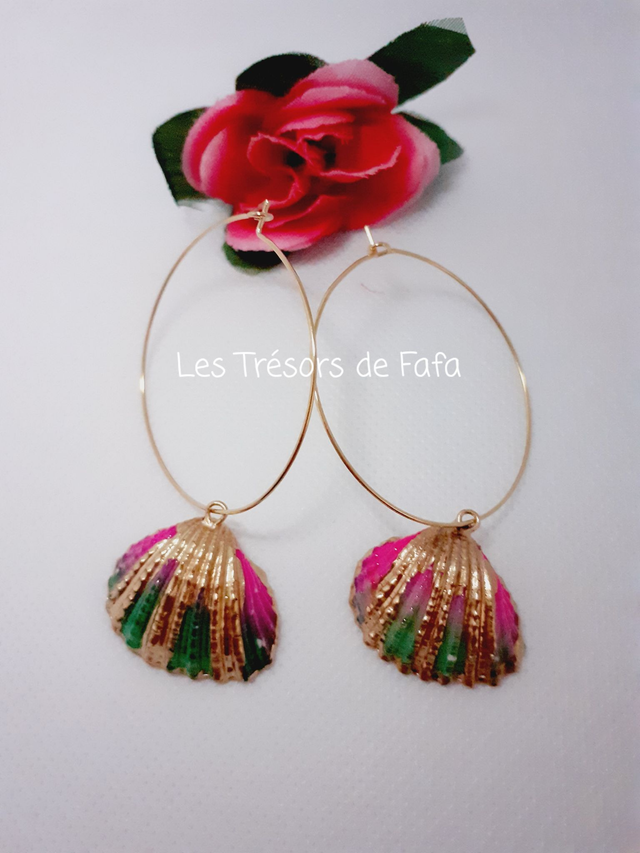 Boucles d'oreilles coquillage