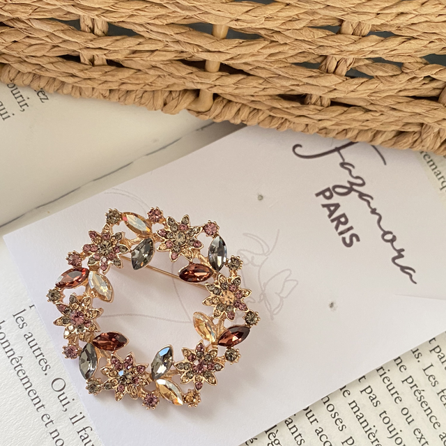 Broche Fleur Enchantée multicolore 