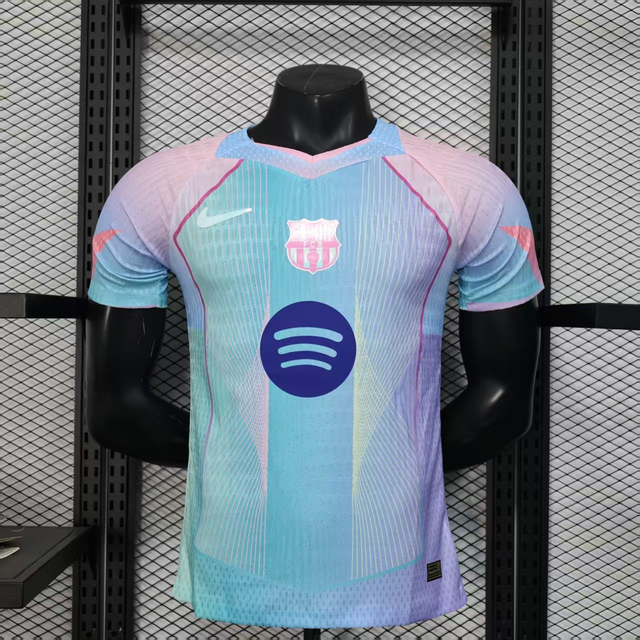 Camiseta Barcelona Edición Especial - Versión Jugador (Azul - Rosa) - 25-26