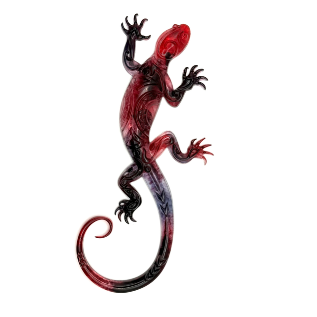 Salamandre en rouge et noir